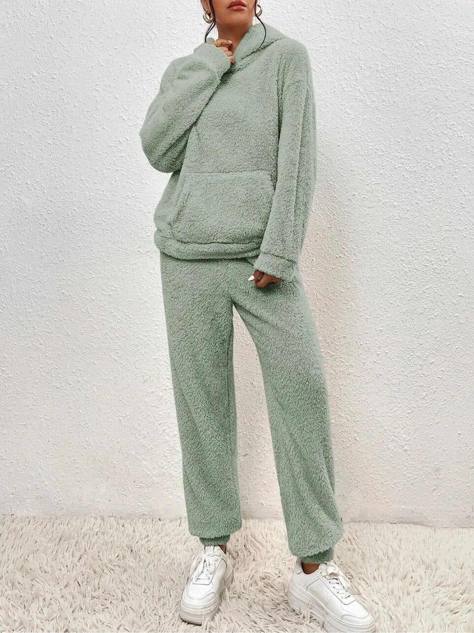 Cocoon Collection Women's Plush Fleece Loungewear Set Hoodie And Joggers Limited Run