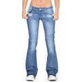 Womens Low Rise Flared Jeans From Premium Denim Collection Limited Edition