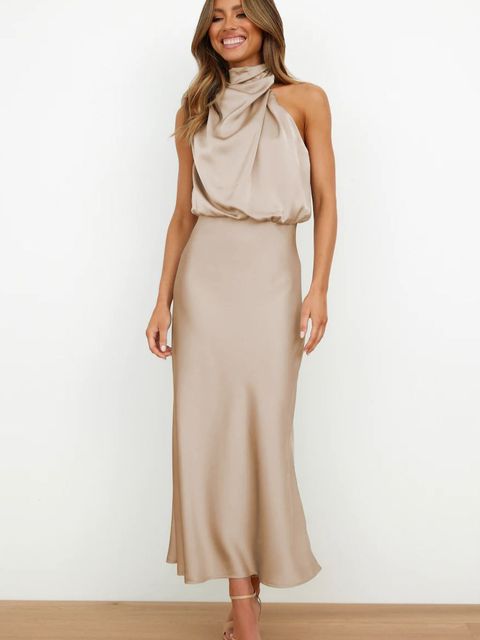 Satin Collection Satin Cocktail Dress Limited Edition For Formal Evening Events