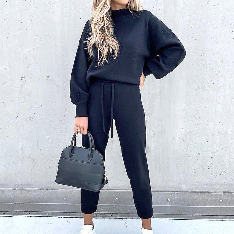 Heritage Atelier Luxe Lounge Exclusive Loungewear Set Balloon Sleeve Top Trousers
