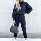 Heritage Atelier Luxe Lounge Exclusive Loungewear Set Balloon Sleeve Top Trousers
