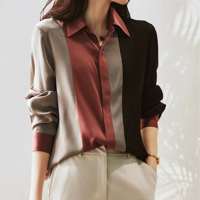 Vertical Stripe Satin Blouse Exclusive Edition From Premium Collection For Women