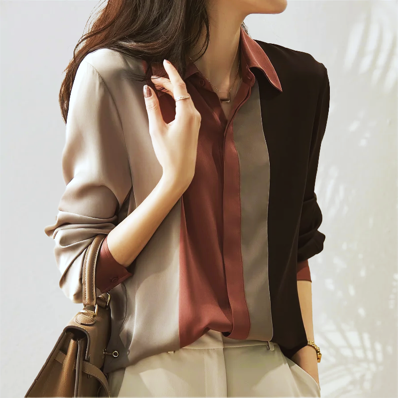Vertical Stripe Satin Blouse Exclusive Edition From Premium Collection For Women