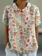 Floral Collection Blouse With Peter Pan Collar Timeless Craftsmanship Limited Run