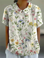 Floral Collection Blouse With Peter Pan Collar Timeless Craftsmanship Limited Run