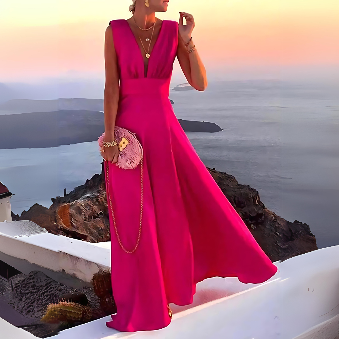 Silk Blend Sleeveless Printed Dress Luxe Collection Limited Edition Timeless Elegance