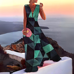 Silk Blend Sleeveless Printed Dress Luxe Collection Limited Edition Timeless Elegance