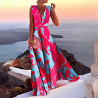 Silk Blend Sleeveless Printed Dress Luxe Collection Limited Edition Timeless Elegance