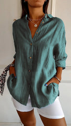 Maya Pleated Blouse Luxe Collection Timeless Elegance Exclusive Heritage