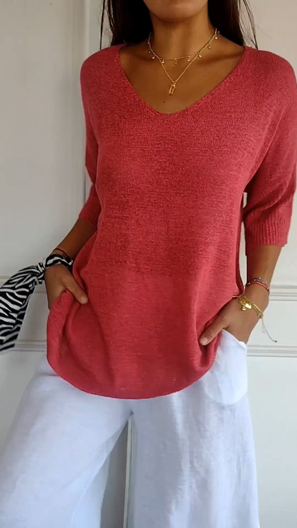 Premium Cotton Timeless V Neck Top For Women Luxe Collection Limited Edition