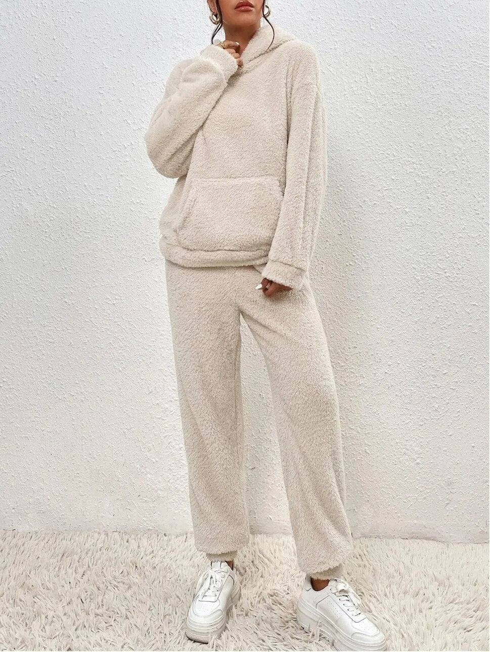 Cocoon Collection Women's Plush Fleece Loungewear Set Hoodie And Joggers Limited Run
