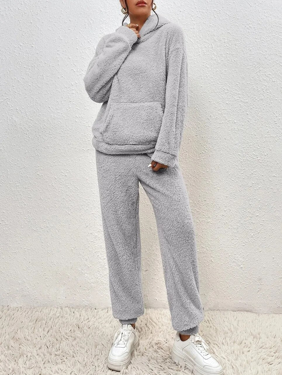 Cocoon Collection Women's Plush Fleece Loungewear Set Hoodie And Joggers Limited Run