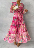 Luxe Jersey Collection Pink Long Sleeve Dress For Women Limited Run Exclusive