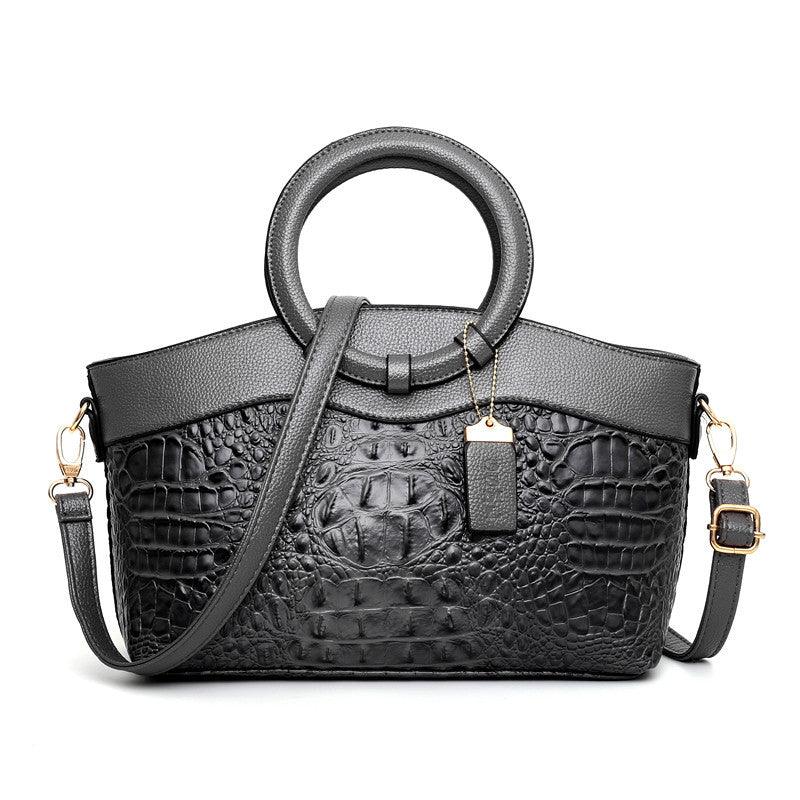Crocodile Motif Leather Handbag Luxury Collection Limited Edition Heritage Craft