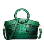 Crocodile Motif Leather Handbag Luxury Collection Limited Edition Heritage Craft