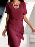 Luxe Collection Tiered Chiffon Dress Exclusive Timeless Elegance Quiet Luxury