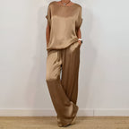 Silk Satin Two Piece Set For Women Exclusive Lounge