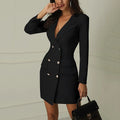 Wool Blend Blazer Dress Double Breasted Tailored Fit Limited Edition Collection