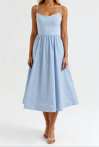 Corset Midi Dress For Women Luxe Fabric Limited Edition Wedding Guest Couture