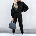 Heritage Atelier Luxe Lounge Exclusive Loungewear Set Balloon Sleeve Top Trousers