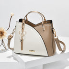 Women's Handbag Colour-Block Collection With Polished Metal Handles Limited Edition